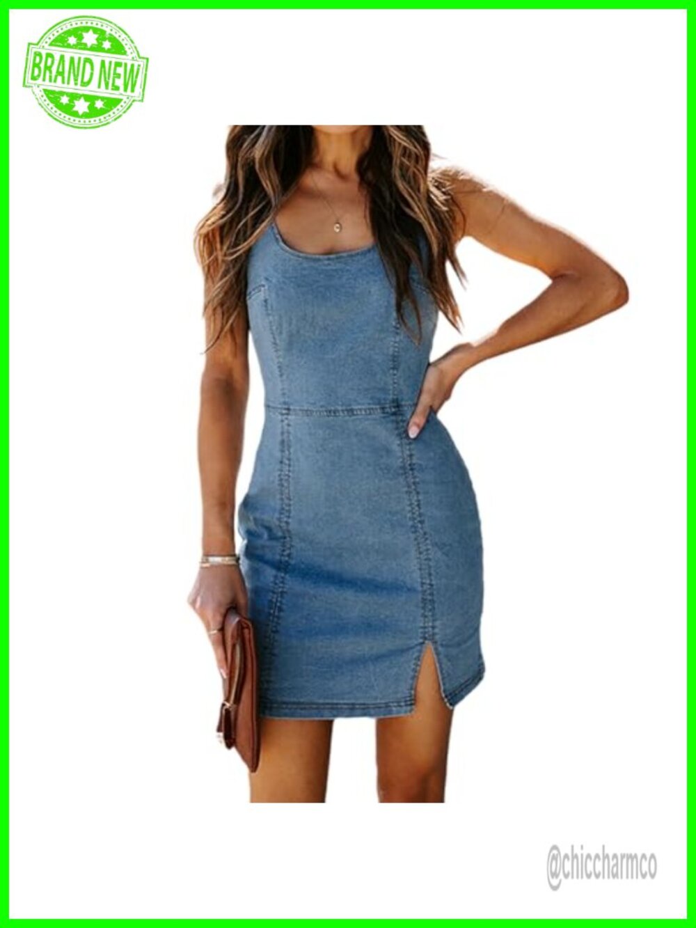 Sleeveless Bodycon Mini Denim Dress Zipper Closure Strapless Clubwear - Picture 1 of 4